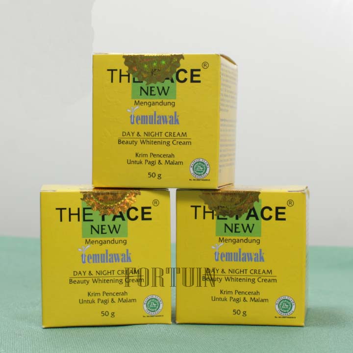 3 PCS - Cream Temulawak THE FACE - CREAM PEMUTIH WAJAH TEMULAWAK