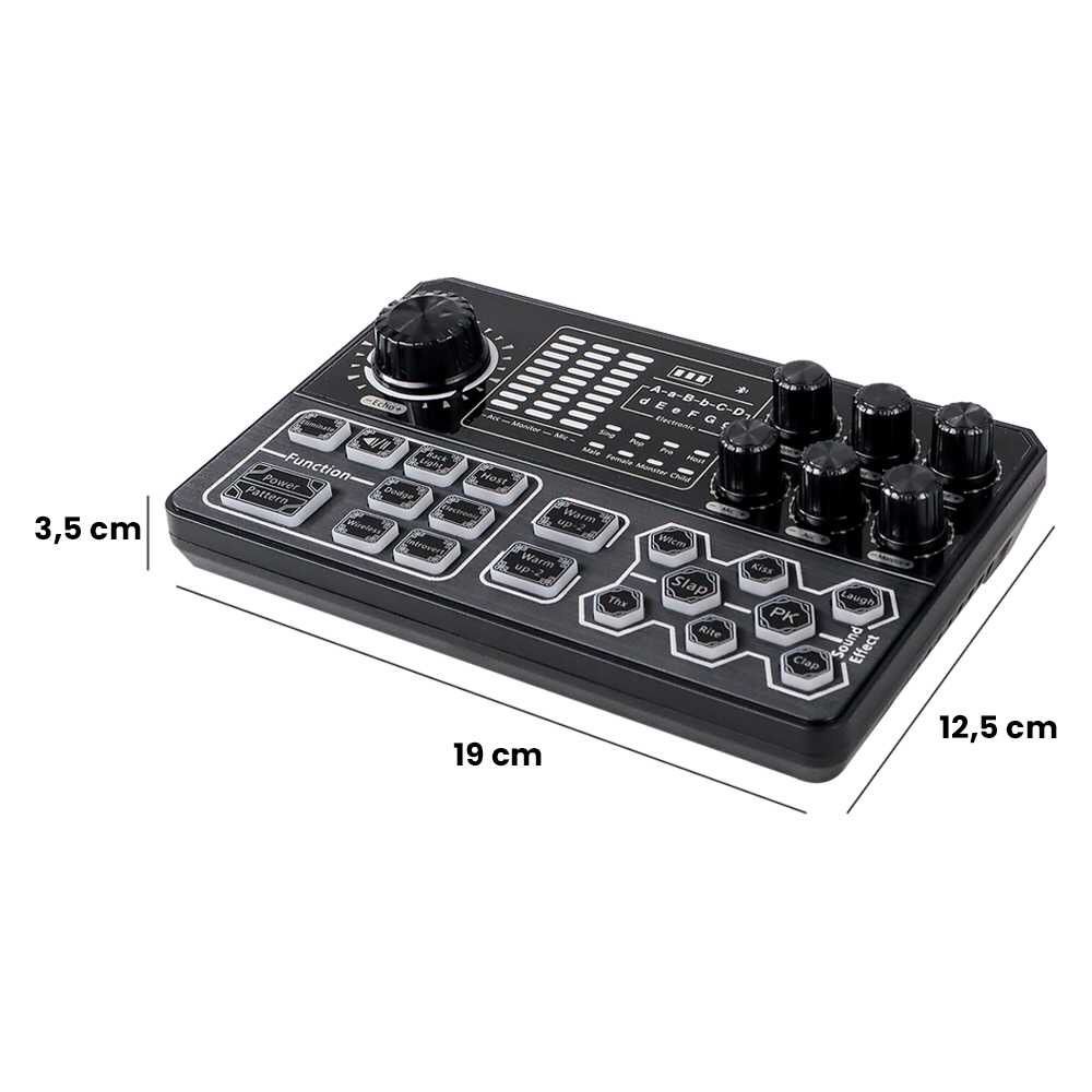 PRO MIXER SOUND CARD BLUETOOTH PORTABLE SOUND CARD PORTABLE KARAOKE LIVE MUSIC 1200 Mah P5