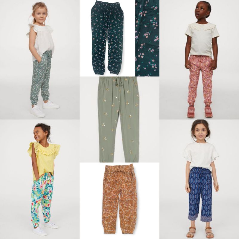 PHI115 Celana Jogger Rayon Vicose HM | Kulot Woven H*M Anak Perempuan