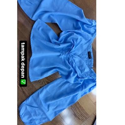 Langsung Order ATASAN CROP RAYON ATASAN SABRINA BAJU ATASAN CROP TOP KARET PREMIUM