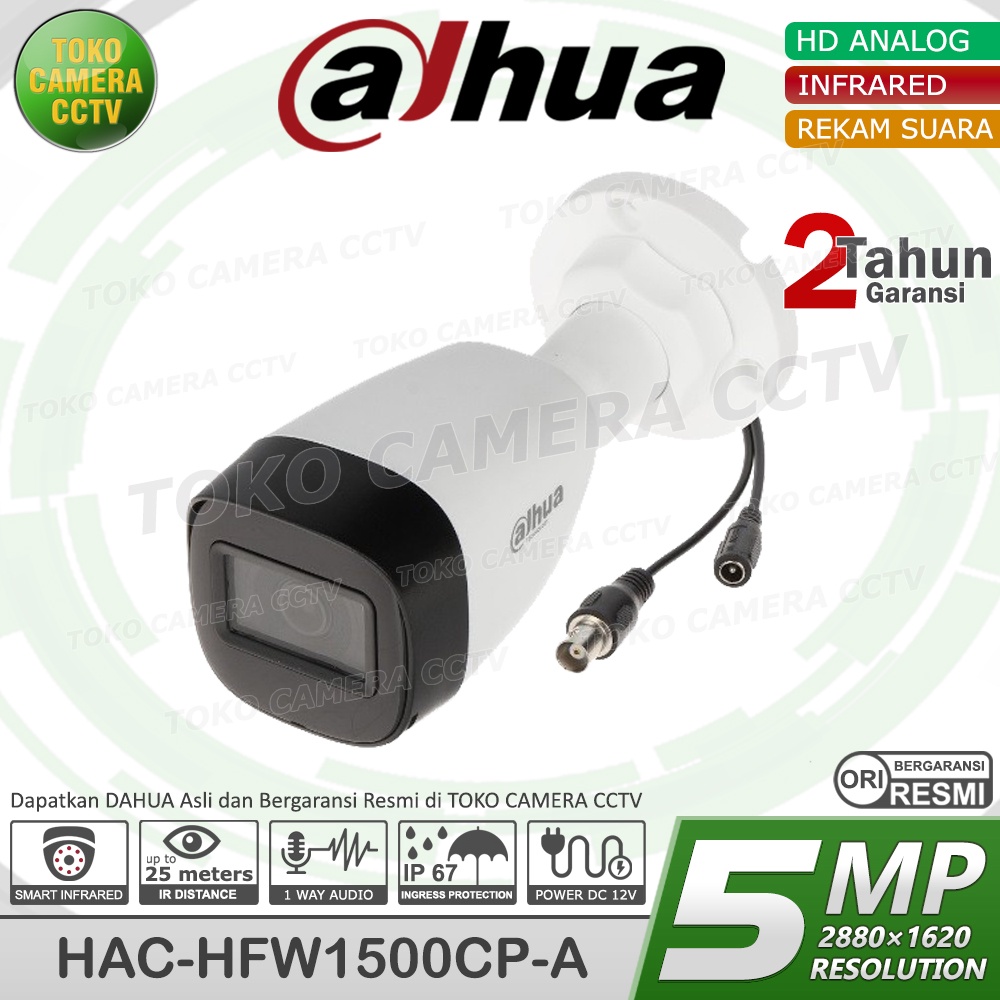 PAKET CCTV DAHUA 5MP AUDIO 8 CHANNEL 5 KAMERA