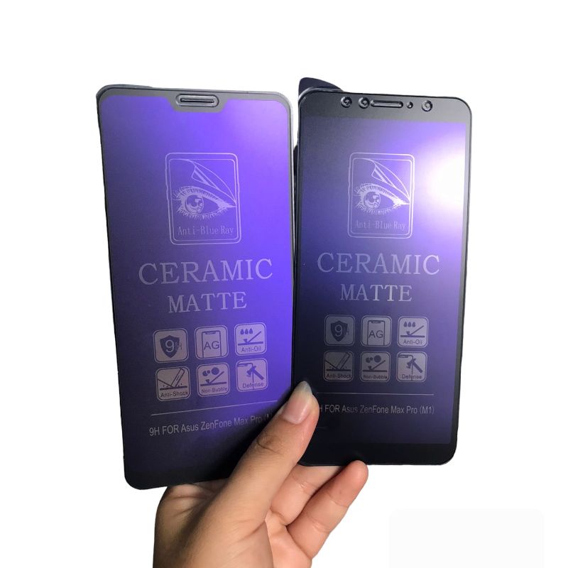 Anti Blue Ceramic Matte Asus Zenfone Max Pro M1 / Max Pro M2 Full Cover Anti Sidik Jari