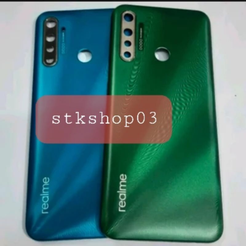 BACKDOR TUTUP BACKDOOR REALME 5I BIRU HIJAU ORIGINAL