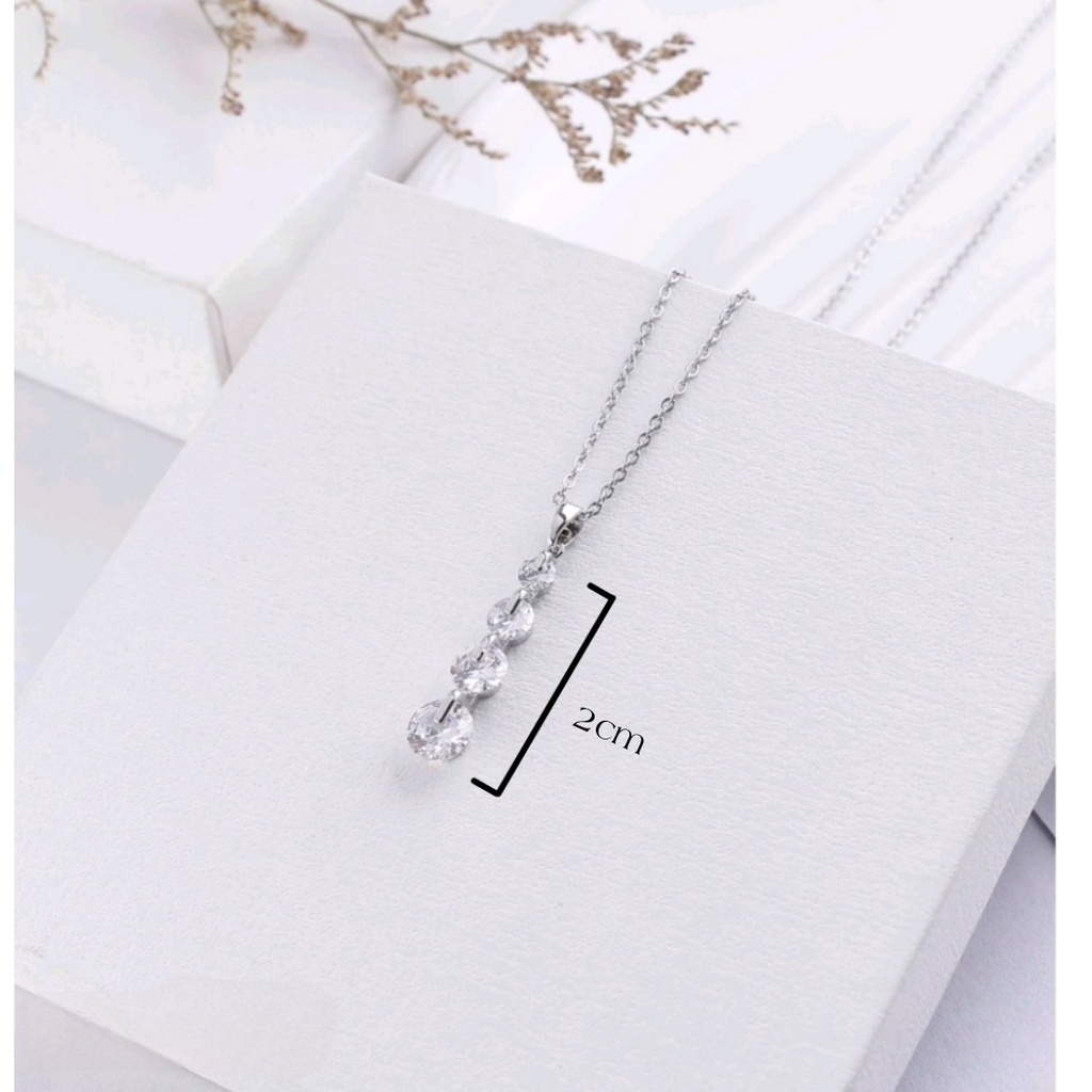 Kalung Nuri Waterdrop Zirkon Artifisial