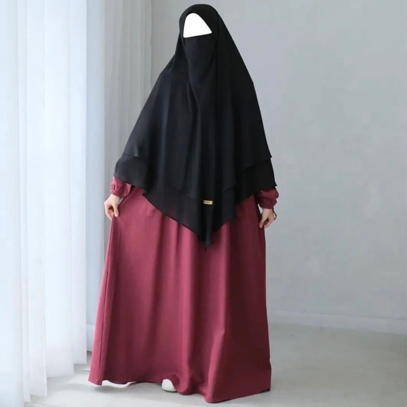 GAMIS SYARI POLOS / GAMIS WANITA TERBARU BAHAN KATUN MADINAH