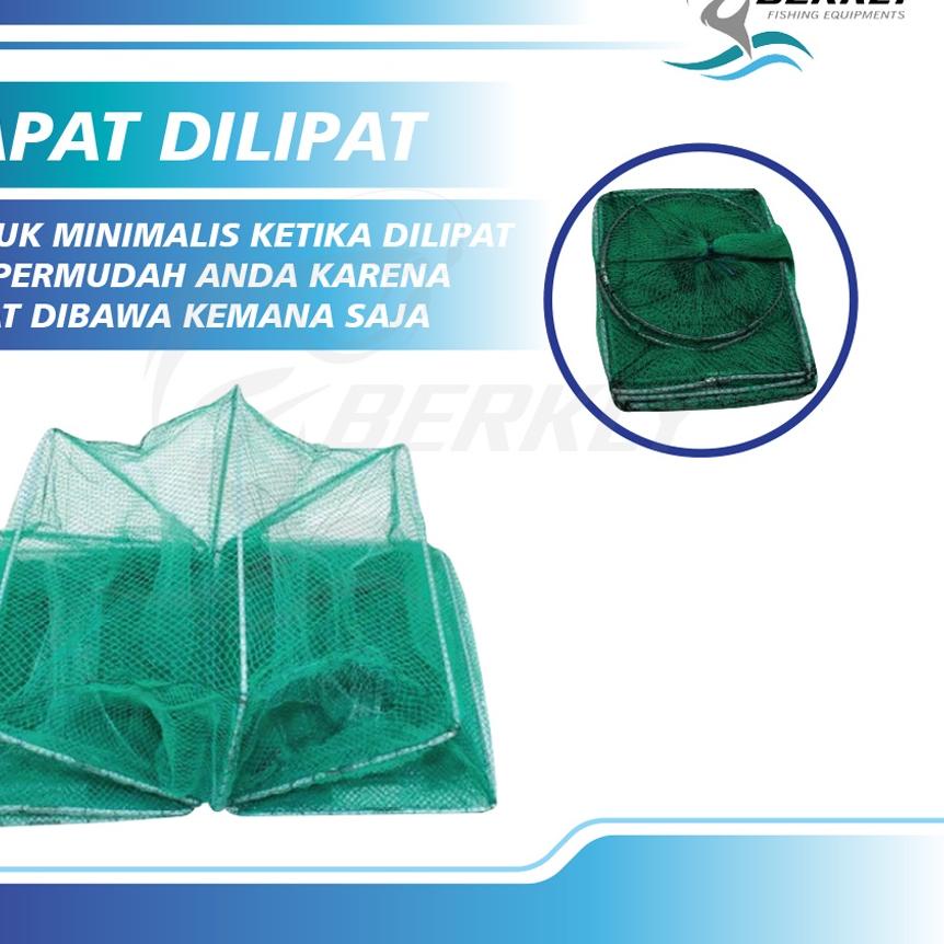 ➺➩⋆❀ BERKLY Bubu Naga Hijau 3.0 meter / 3.0m Bubu Naga Perangkap Ikan Udang Kepiting Lobster 16 Ruas