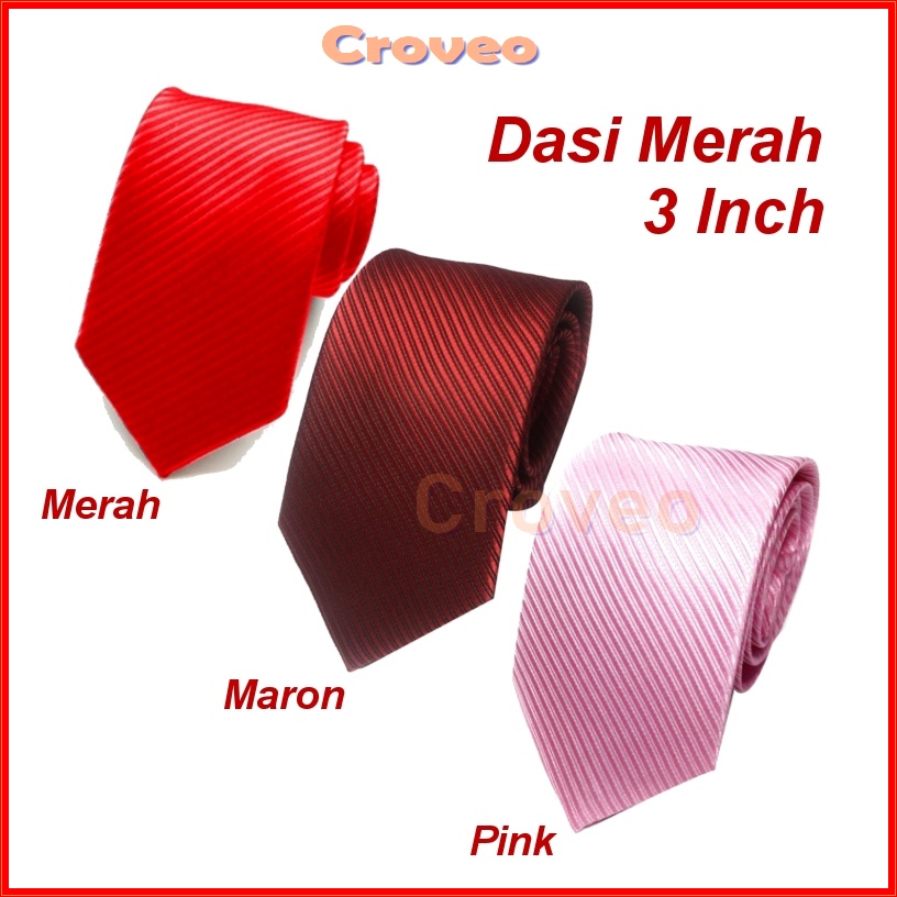 Dasi Panjang Pria Merah 3 Inch Garis Salur Maron Pink Maroon Marun Inci Cm Muda Cowok Dewasa Import Kerja Kantor Laki Laki2 7 8 cm Cowo Pesta Grosir Murah Wisuda polos Mewah Halus Warna bergaris Size Manual Baru Simpul Ikat Sendiri Murah Standard Besar