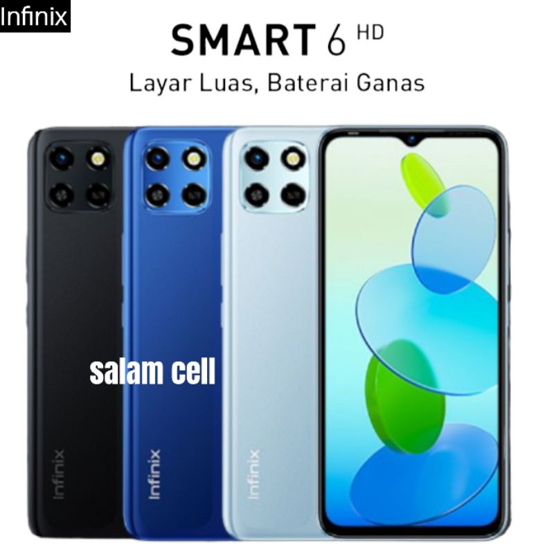 Infinix Smart 6 HD Ram 2/32GB Baterai 5.000mAh Original Garansi Resmi