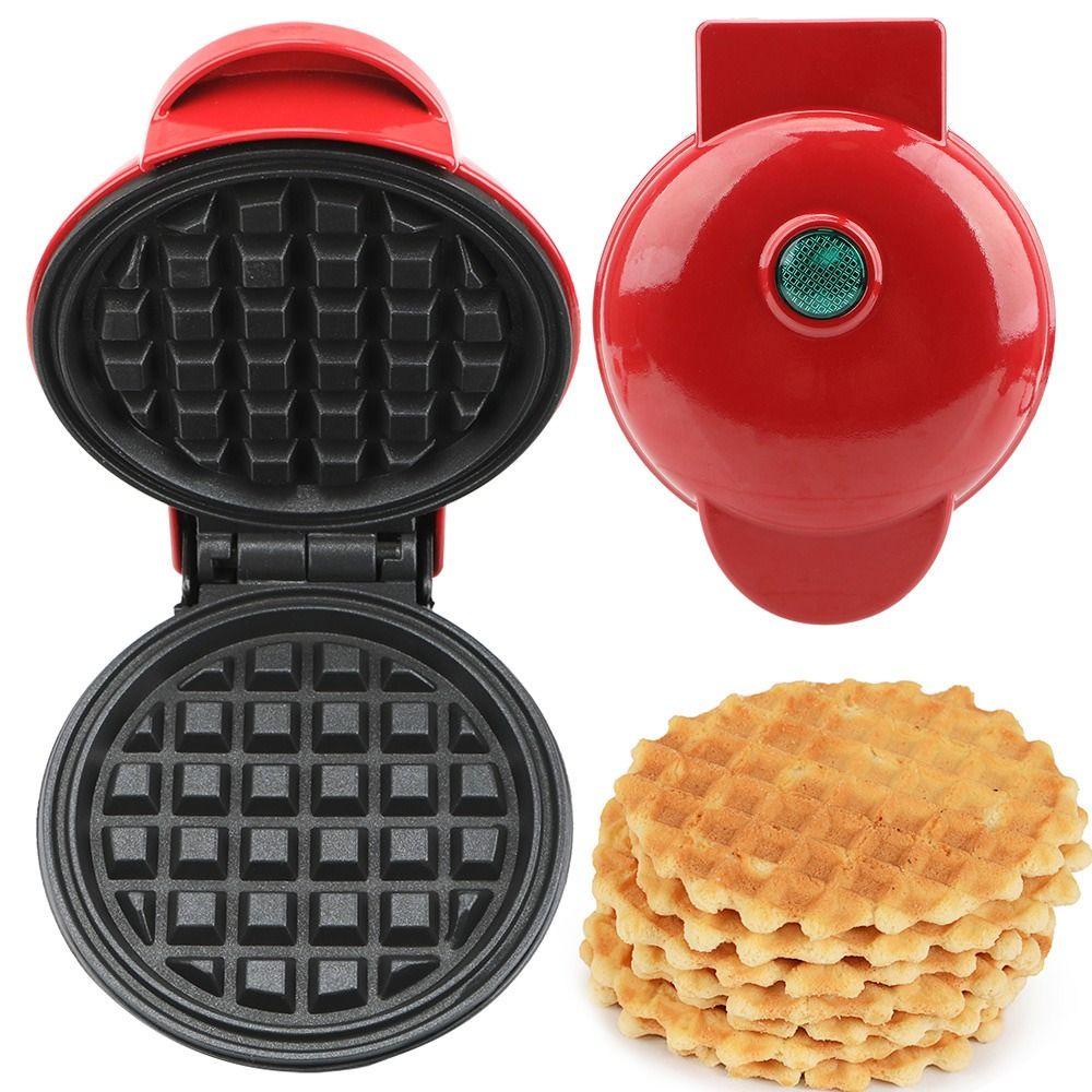 Solighter Waffle Maker Mini Dapur Masak Pancake Kue Membuat Cetakan Waffle Elektrik Sandwich Maker