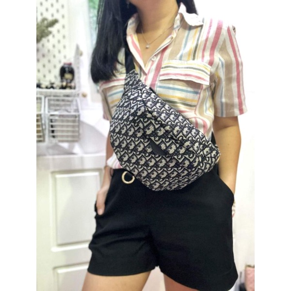 NEW ITEM tas fashion waist bag waistbag bumbag kanvas import kode 1989-10