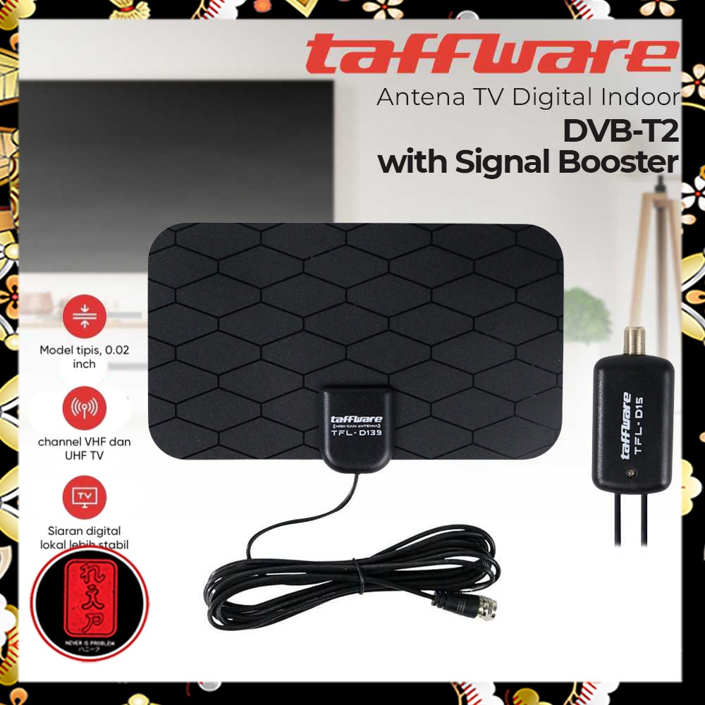 Taffware TFL-D139 Antena TV Digital DVB-T2 4K High Gain 25dB Type USB with Signal Booster Amplifier