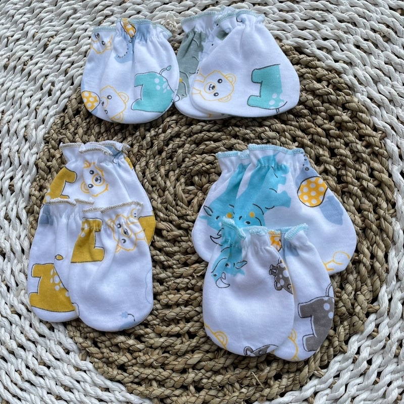 3Pcs Sarung Tangan Sarung Kaki Pelindung tangan bayi sarung kaki bayi sarung tangan bayi sartaki bayi kualitas premium Sarung Tangan Bayi Baru Lahir SNI DNW BABY