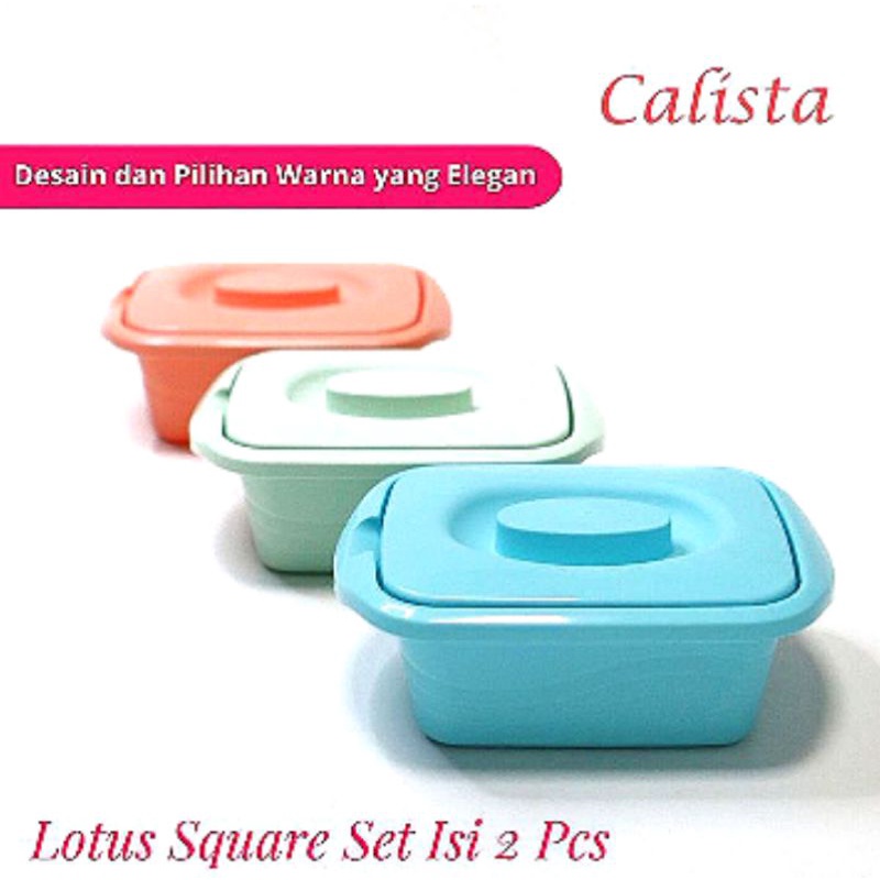 LOTUS SQUARE / WADAH SERBAGUNA - CALISTA / SET ISI 2 PCS