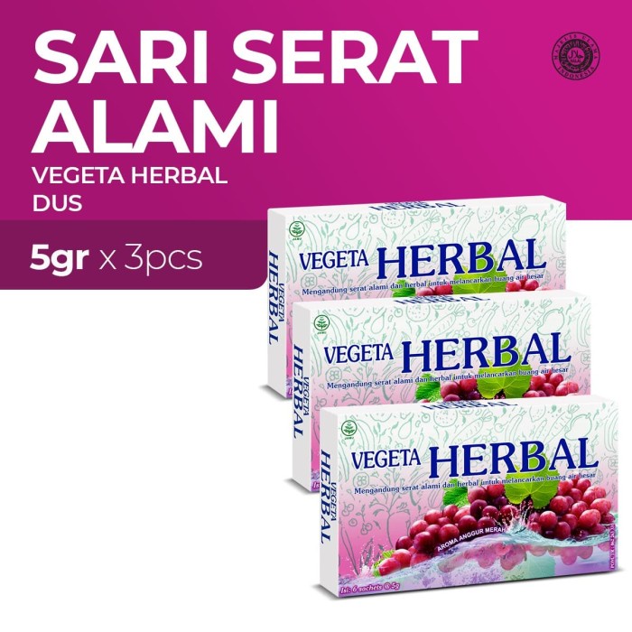 

READY-TO-DRINK-SIAP-MINUM- VEGETA MINUMAN SERAT DUS 6'S PAKET HEMAT ISI 3 -MINUM-SIAP-DRINK-TO-READY