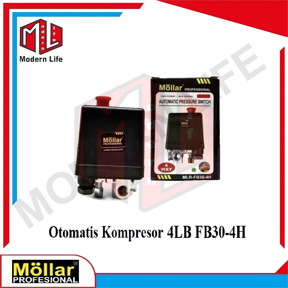 MOLLAR FB30-4H Otomatis Kompresor Pressure Switch 4 Lubang 1/4&quot;inch