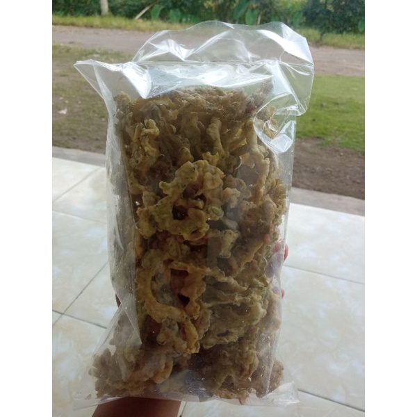 

keripik renyah, keripik pare keripik buatan rumahan, keripik enak tanpa pengawet, kemasan 250gr