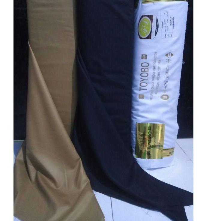 Kain Toyobo Seragam Pemda ASN PNS Guru Keki/Khaki Muda, Tua, Hitam dan Putih "JNP.21De22ᴰ"