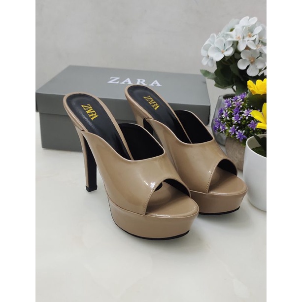 high heels sendal slop 13cm glossy