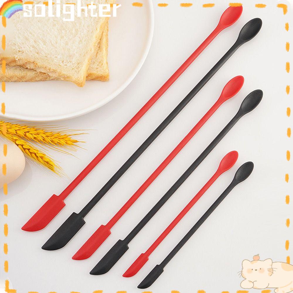 Solighter Scraper 3pcs/set Sikat Wajah Silikon Fleksibel Spatula Masak Kecil