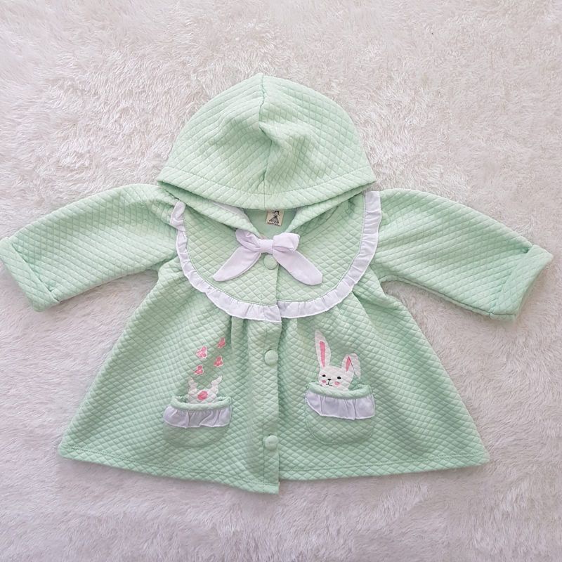 Jaket Bayi Bunny waffle hoodie