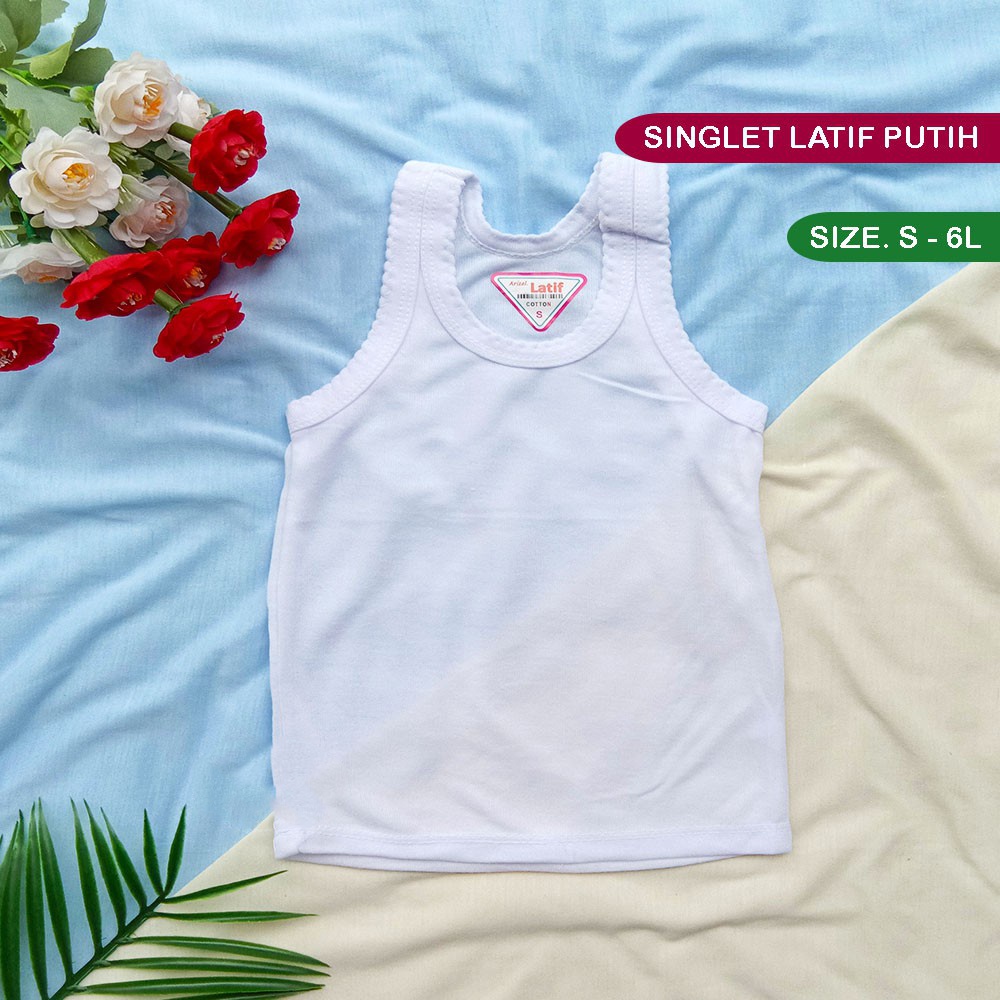 3 Pcs Kaus Dalam Al Latif / Sunflower - Pakaian Dalam / Singlet Anak Laki Laki / Perempuan