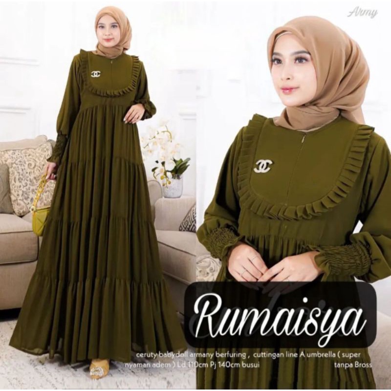 DRESS MUSLIM, Fashion Muslim, baju wanita, dress, gamis, Baju gamis, fashion wanita, Rumaisya Dress