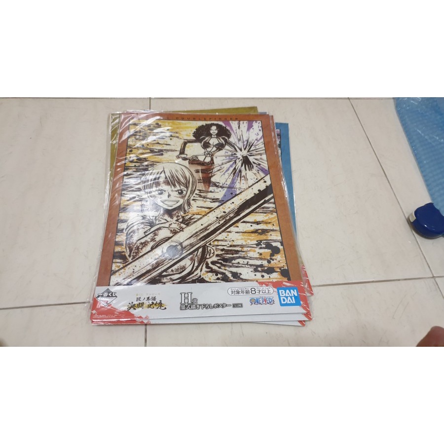 ICHIBAN KUJI ONE PIECE H GAMBAR PLASTIK 30*42CM NAMI ORI MURAH
