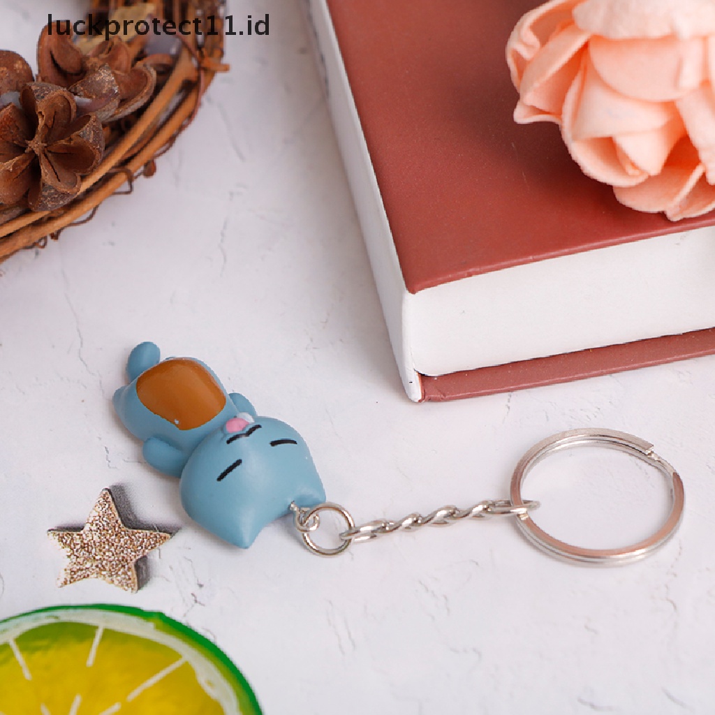 /Fashion Hot//// Gantungan Kunci Kucing Keberuntungan Kartun Yang Indah Wanita Pria Kitten Car Keychain Fashion Keyring.