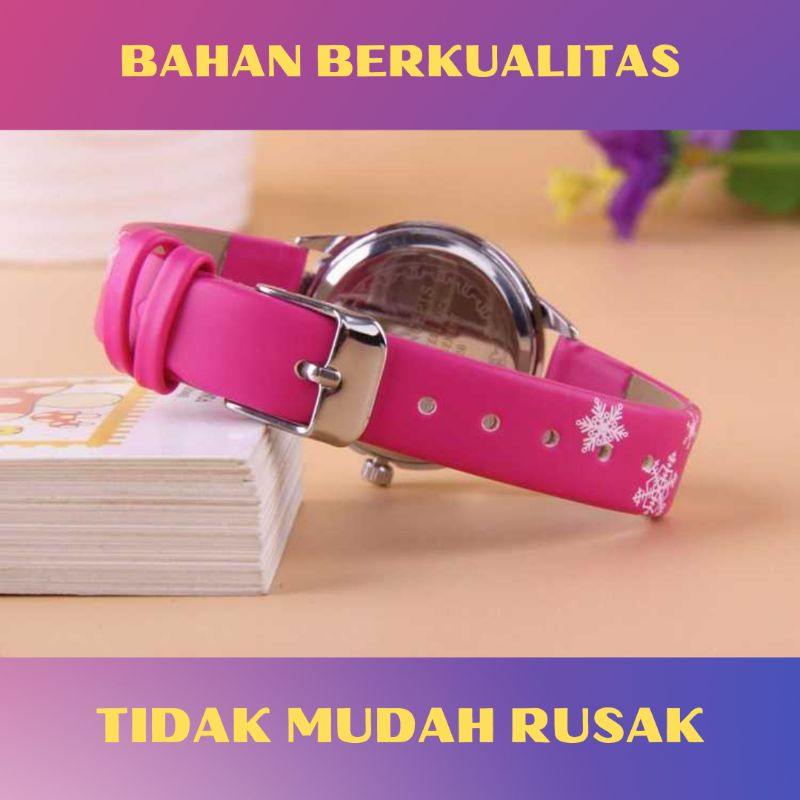 Jam Tangan Anak Cewek Perempuan Cantik Keren Princess Elsa Anna Frozen Termurah Bisa COD