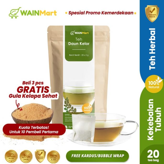 

[BISA COD] Teh Daun Kelor Herbal isi 20