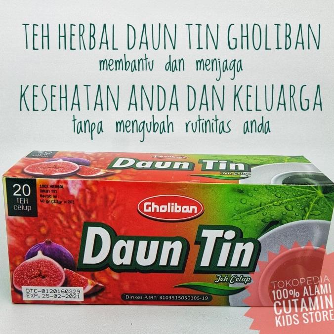 

[BISA COD] Teh Herbal Celup Daun Tin Gholiban isi 20pcs original produk