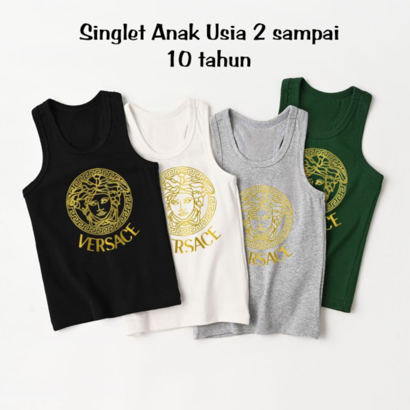 Singlet Anak Laki Dan Perempuan Umur 2 sampai 10 Tahun Vercac3 Kaos Anak Laki Tanktop Anak Baju Anak Anak