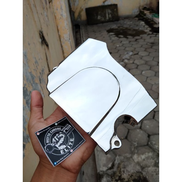 TUTUP GIR DEPAN MEGAPRO HIU LAMA CHROME ORI COPOTAN