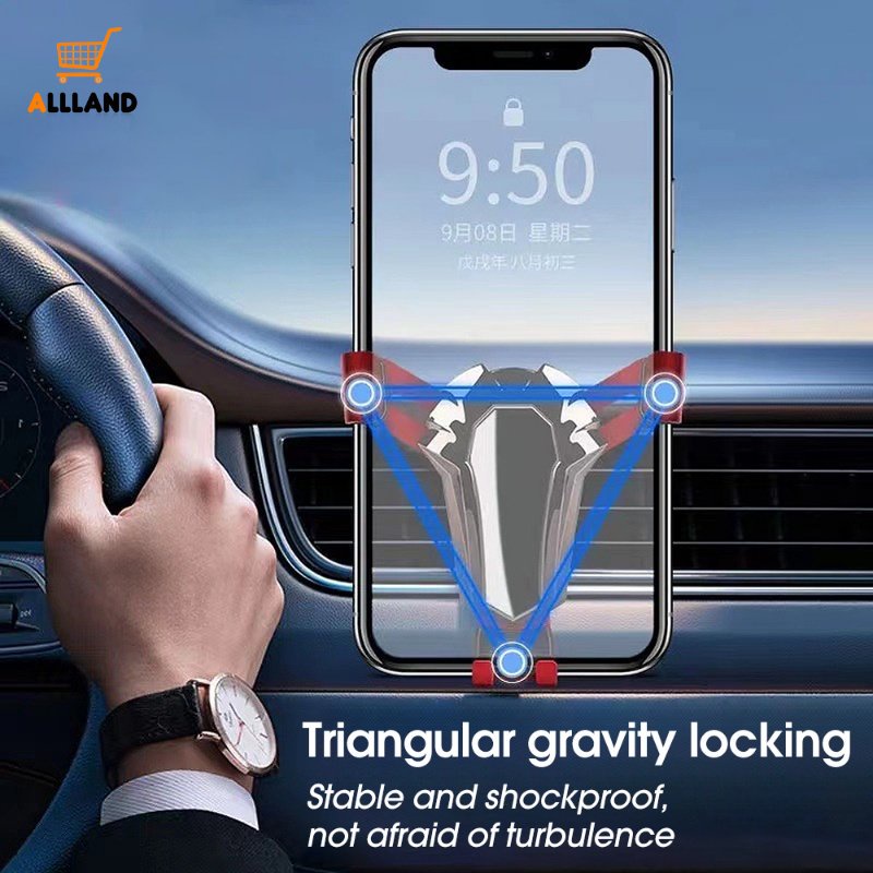 Kreatif Outlet Udara Mobil Dipasang Segitiga Dudukan Telepon/ Mobil Removable Anti-slip Smartphone Stand/ Kendaraan Anti-drop GPS Navigasi Bracket