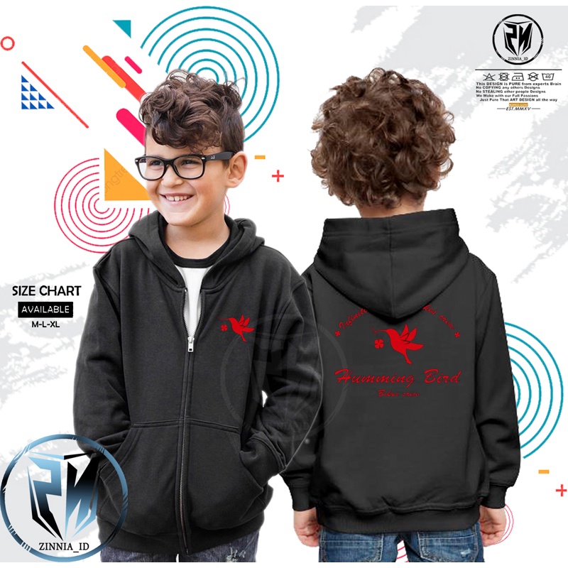 HOODIE ZIPPER ANAK Humming Bird Windbreaker