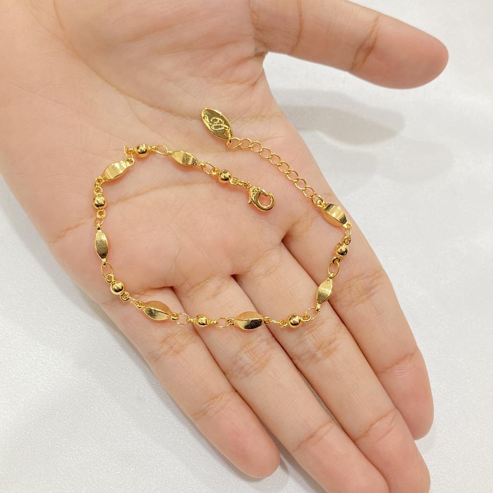 "ATA.10De22ž" Gelang Tangan Wanita Lapis Emas Anti Karat Aksesoris Fashion Yaxiya Jewelry GLE82