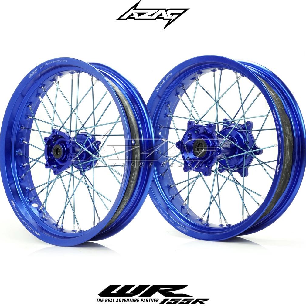 VELG SET SUPERMOTO WR155 SCARLET TROMOL SCARLET CNC