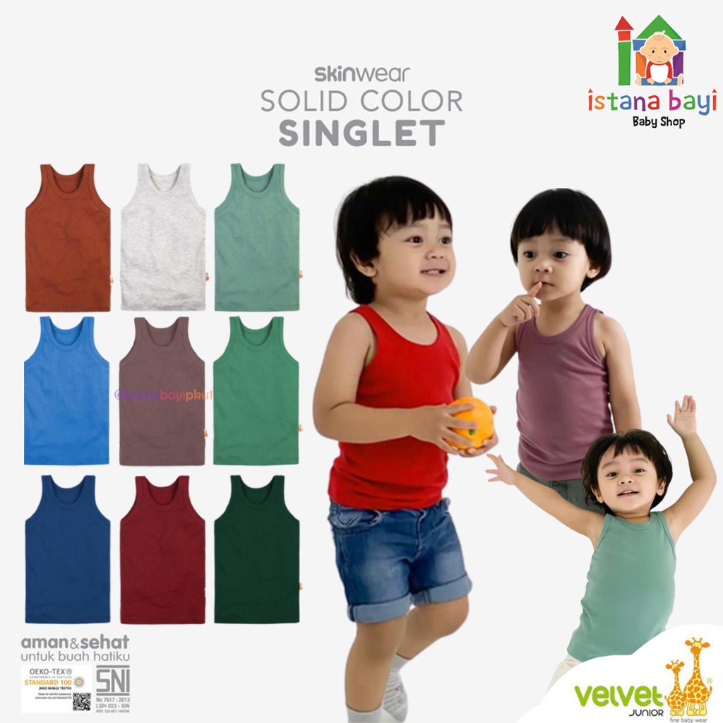 Velvet Junior Singlet Anak 3 Pc - Velvet singlet