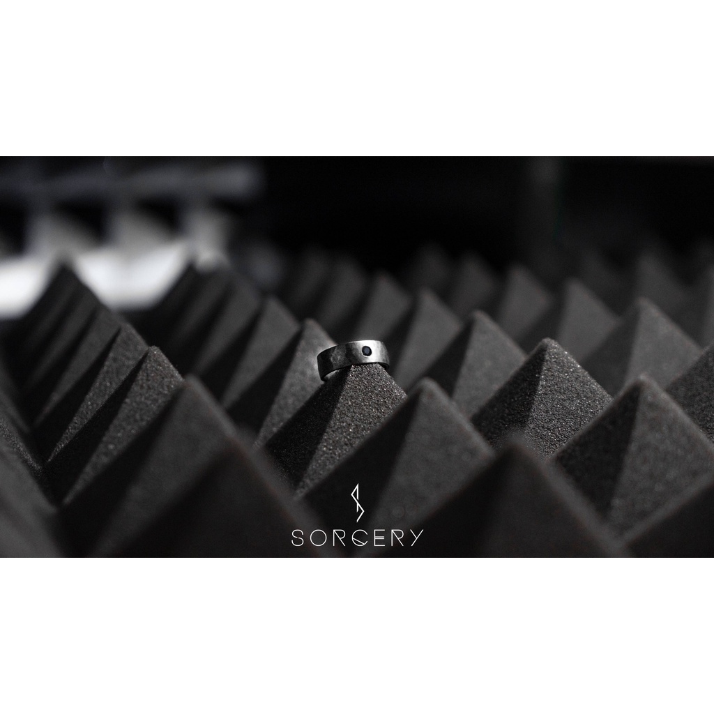 SORCERY 925 Silver Ring HMR Cincin Perak Emas Hitam Permata Premium 18K Real Gold Unisex Pria Wanita