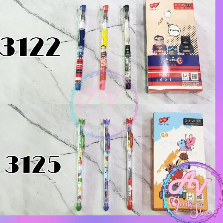 

▌▌▌ ballpoint / 12pcs pulpen gel LOVEIN ZHI XIN / 1Pak PULPEN ZHIXIN (1lusin)
