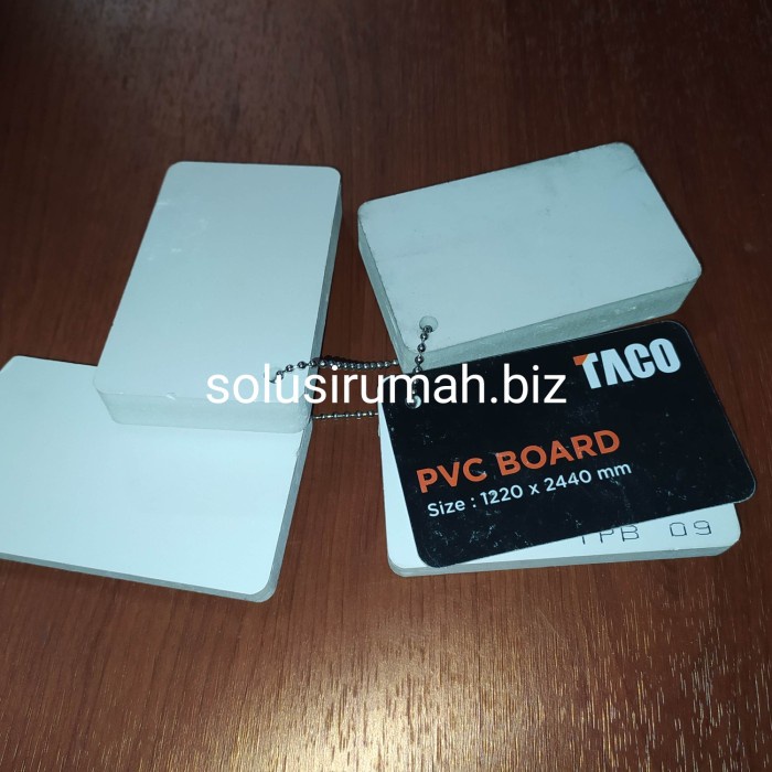 KATALOG PVC BOARD TACO SAMPLE BAHAN PAPAN PUTIH WHITE CONTOH ASLI