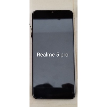 LCD Realme 5 Pro+frame copotan