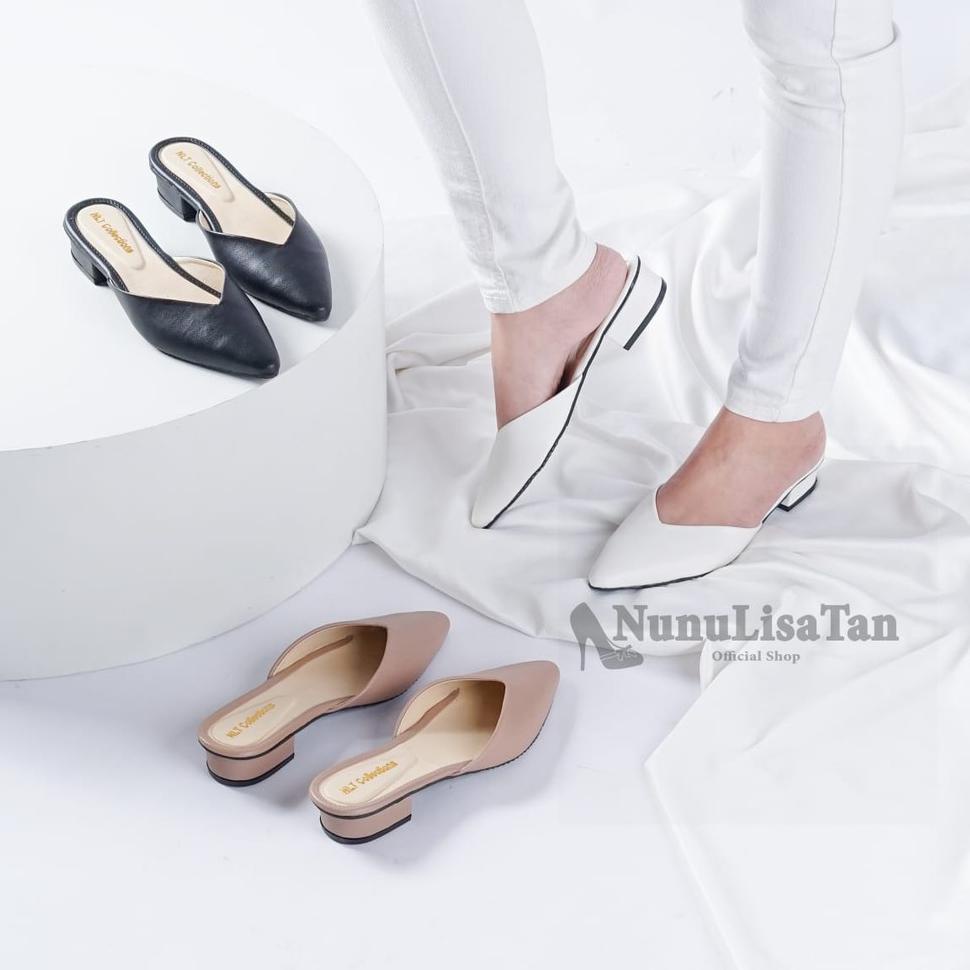 High Heels Wanita Kerja Kantor Hak 3cm hitam mocca putih KARINA "TDR.10De22υ"