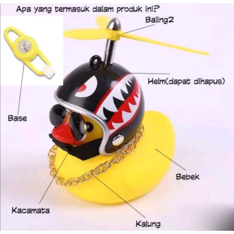 Boneka Bebek GAUL DEGIL berlampu LED topi kacamata kalung