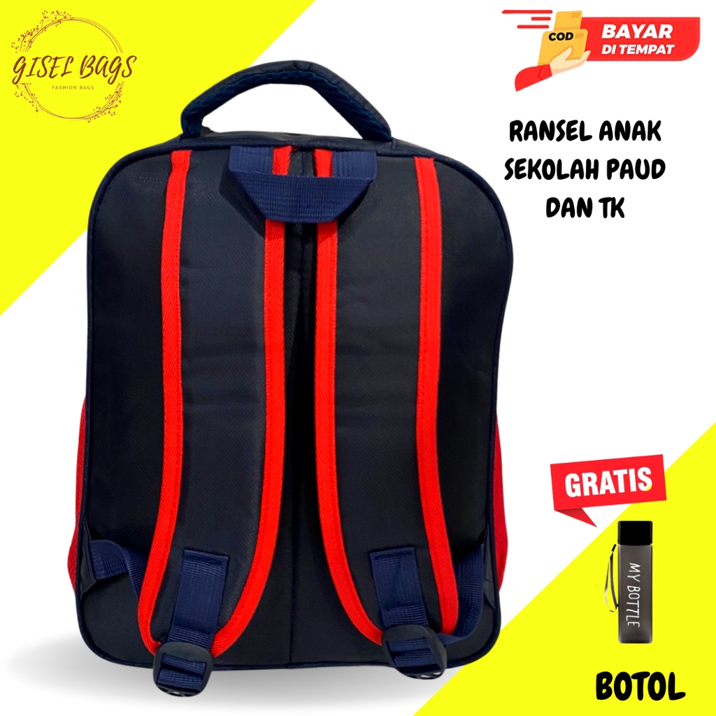 Ransel anak laki laki sekolah tk gambar karakter superhero import