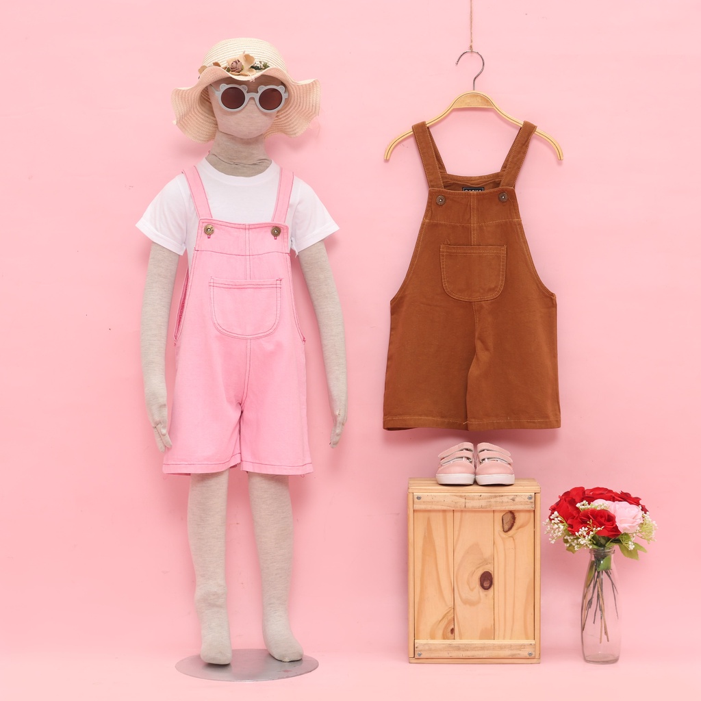 Carva Overall anak perempuan jeans baju kodok anak overall cewe cowo jeans denim original realpict
