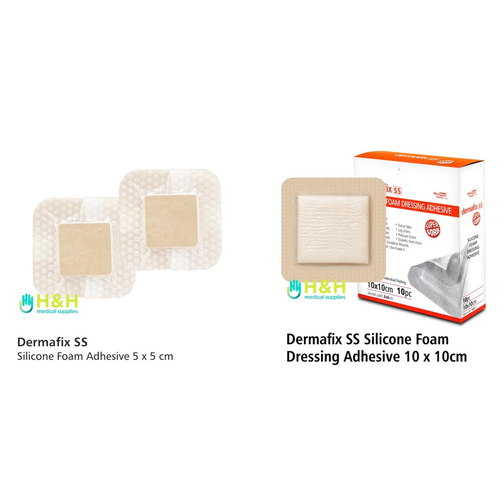 Dermafix SILICONE Foam Dressing ADHESIVE / Plester Luka / Perban Luka