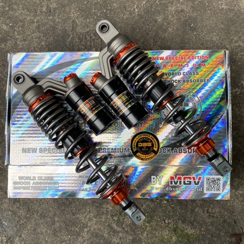 SHOCKBREAKER TABUNG ATAS DBS ORIGINAL UKURAN 340 MM MOTOR NMAX 150 DAN PCX 150 MODEL GP SERIES / SHOCK BELAKANG MOTOR DOUBLE SHOCK MODEL GP SERIES BY DBS ORIGINAL