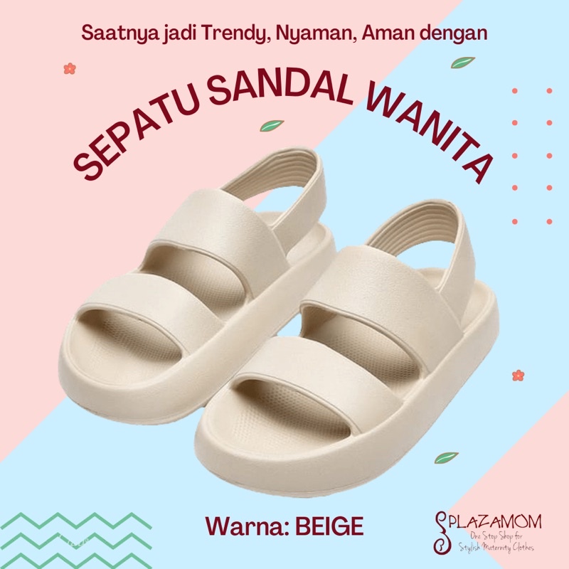 Sepatu sandal EVA karet WANITA DEWASA lalisa slop selop sendal slippers ringan nyaman empuk trendy stylish kekinian model korea korean anti slip awet kualitas premium