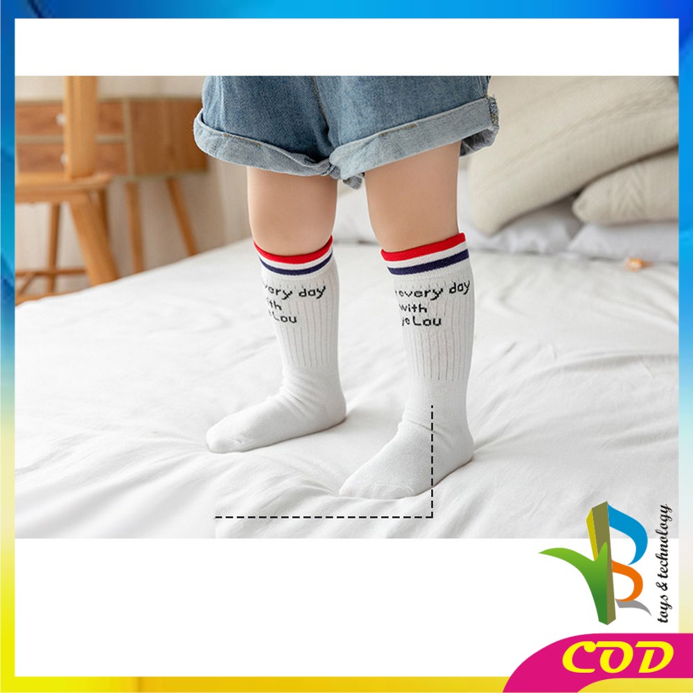 RB-P209 Kaos Kaki Panjang Bayi Motif Garis / Kaus Kaki Anak Perempuan dan Laki Laki / Baby Long Tube Socks Kids